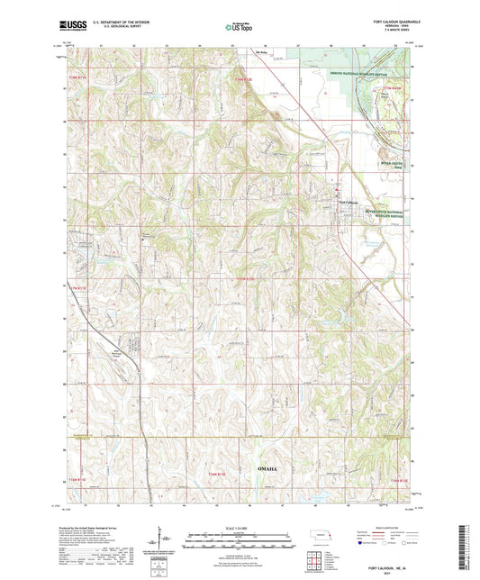 Fort Calhoun Nebraska US Topo Map Image