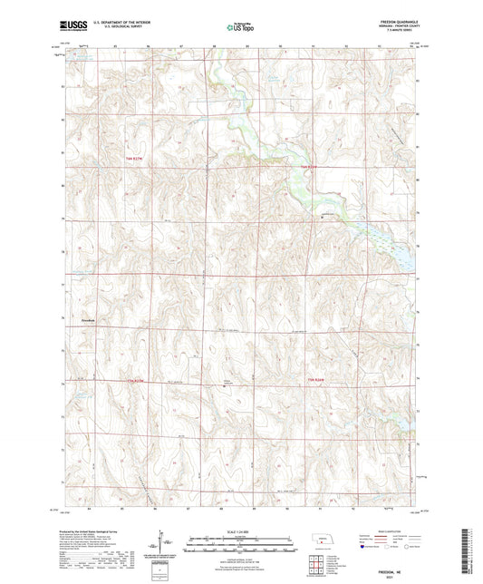 Freedom Nebraska US Topo Map Image