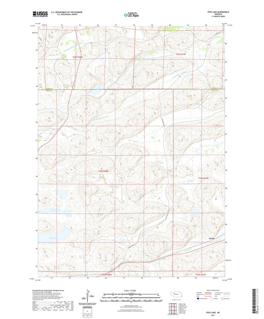 Frye Lake Nebraska US Topo Map Image