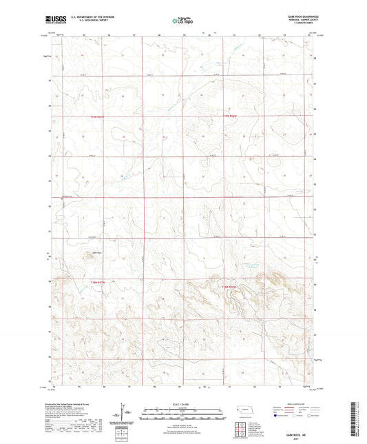 Gabe Rock Nebraska US Topo Map Image