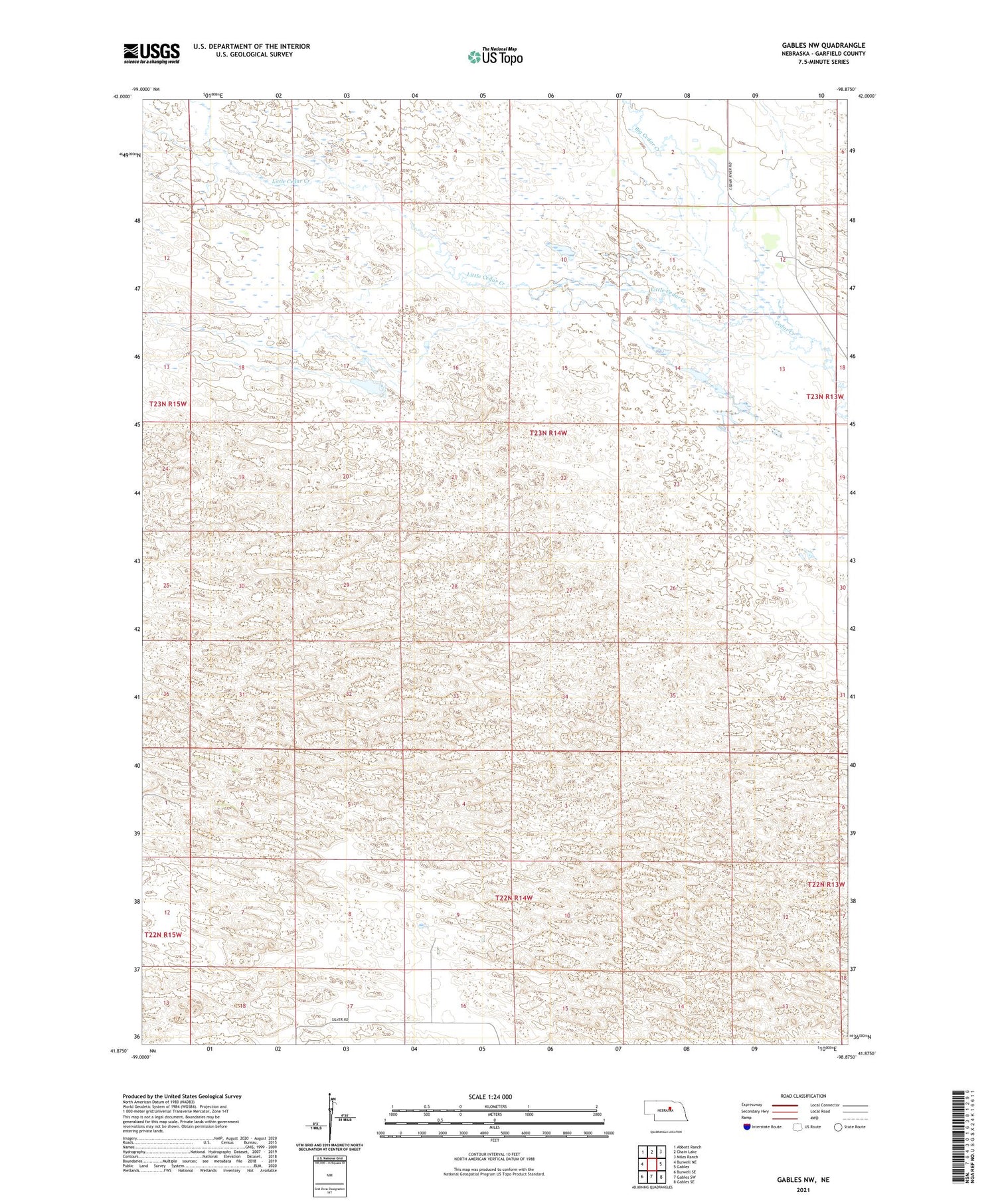 Gables NW Nebraska US Topo Map Image