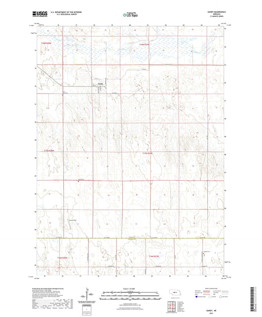 Gandy Nebraska US Topo Map Image