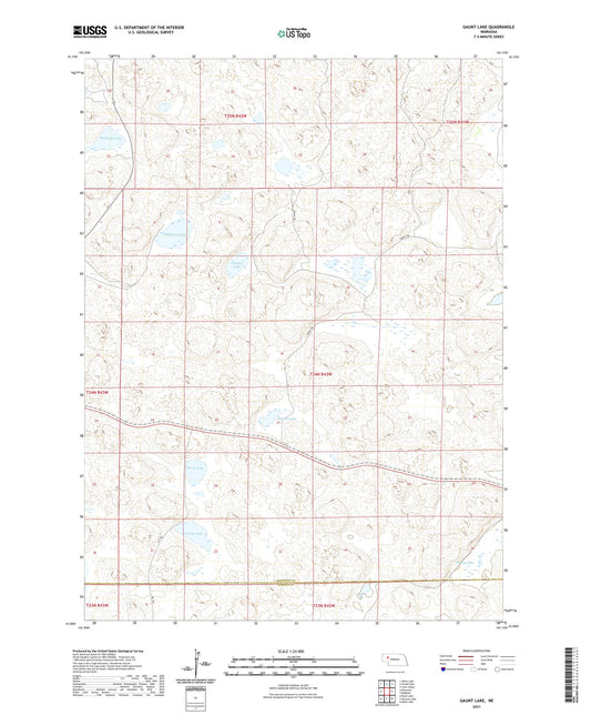 Gaunt Lake Nebraska US Topo Map Image