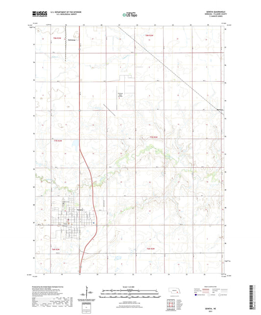 Geneva Nebraska US Topo Map Image
