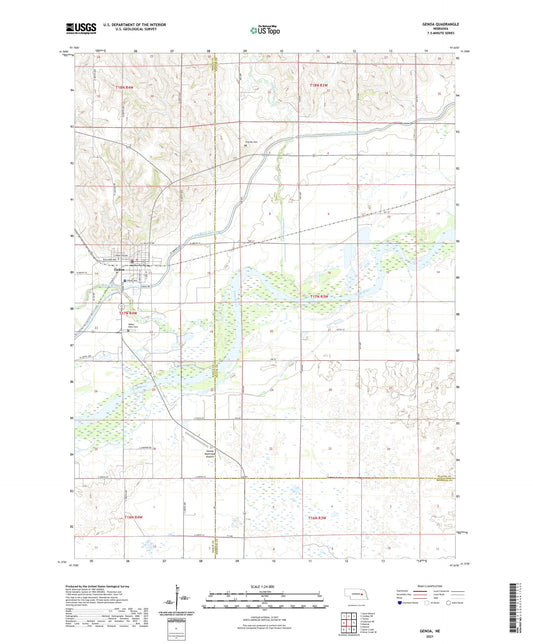 Genoa Nebraska US Topo Map Image