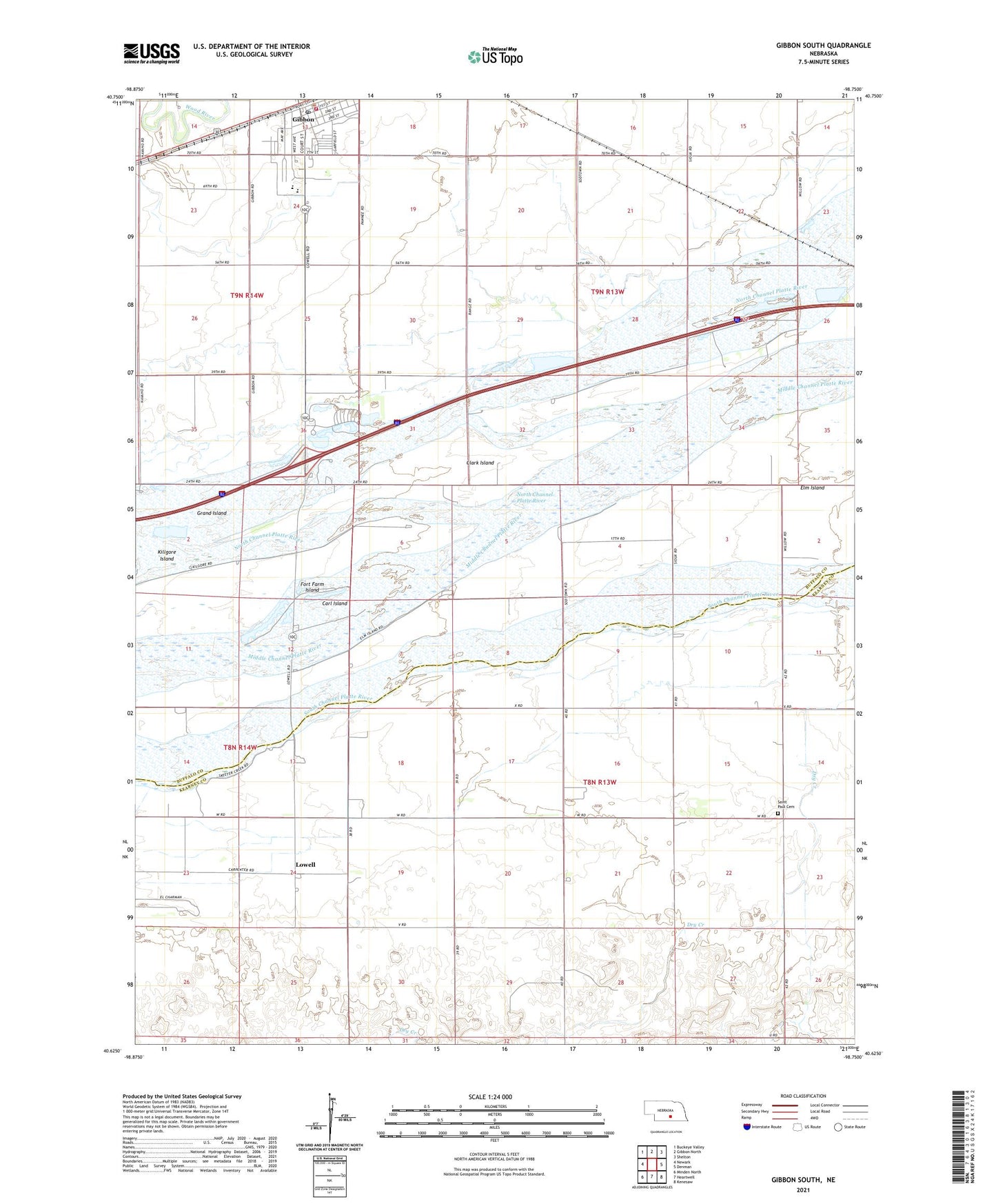 Gibbon South Nebraska US Topo Map Image