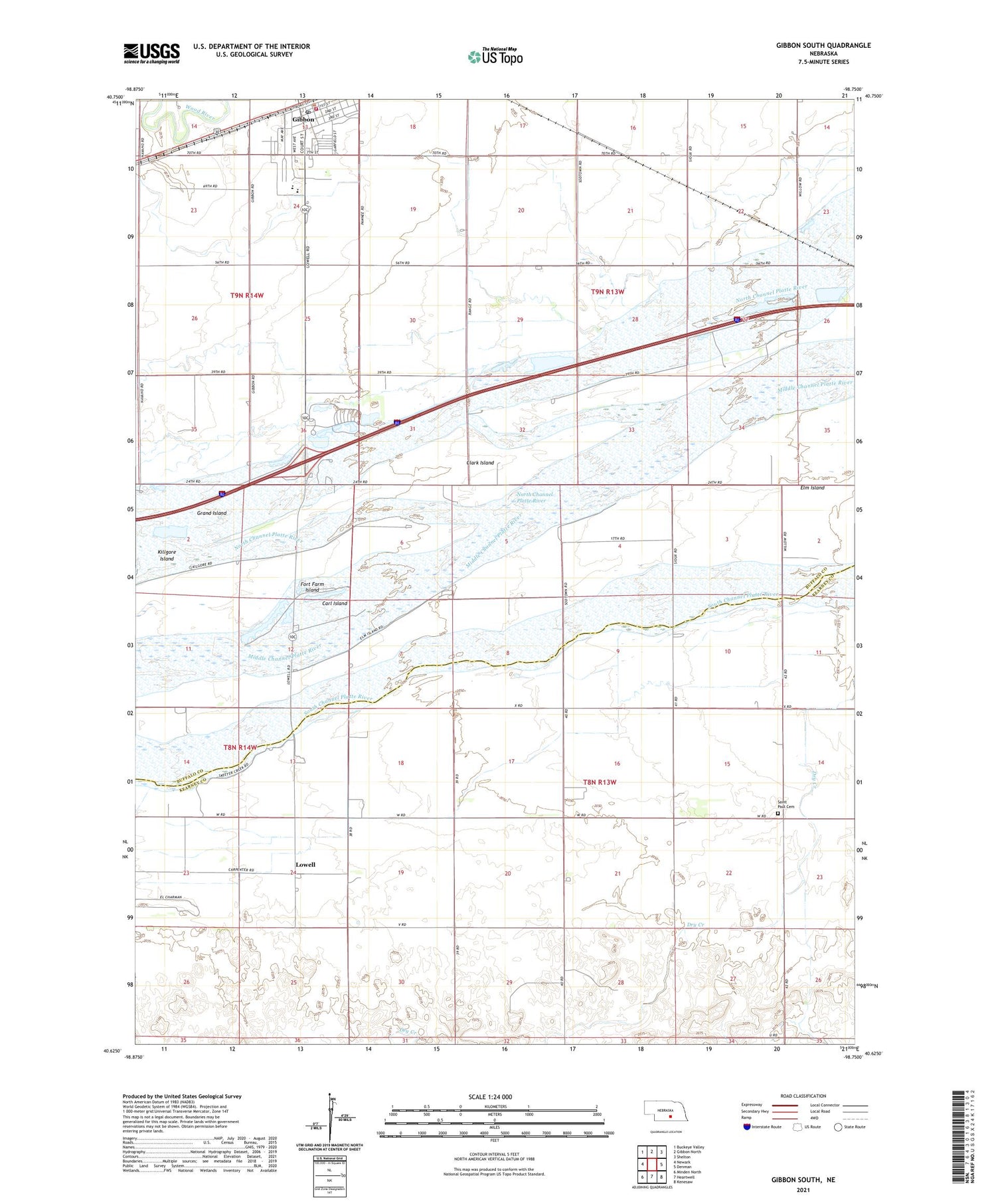 Gibbon South Nebraska US Topo Map Image
