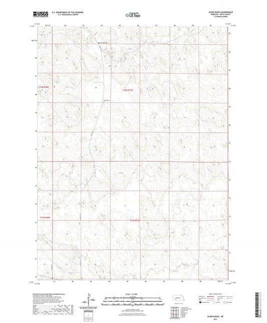 Glinn Ranch Nebraska US Topo Map Image