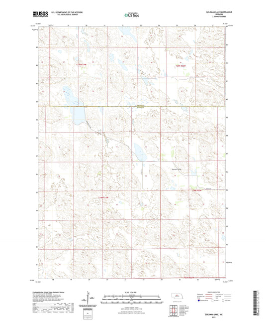 Goldman Lake Nebraska US Topo Map Image