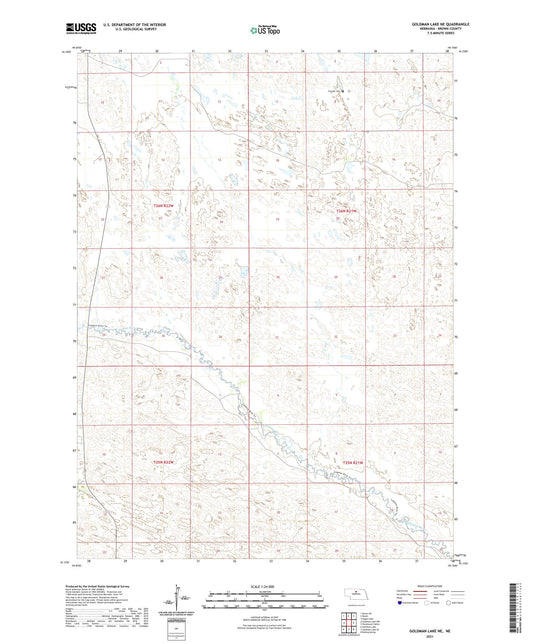 Goldman Lake NE Nebraska US Topo Map Image