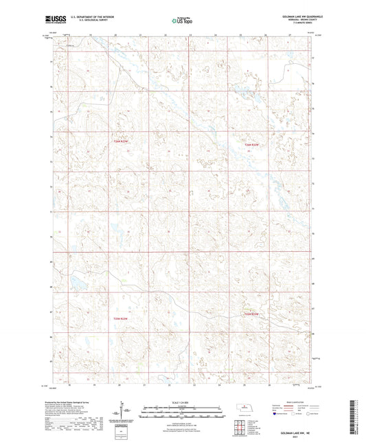 Goldman Lake NW Nebraska US Topo Map Image