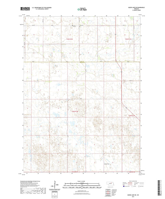 Goose Lake SW Nebraska US Topo Map Image