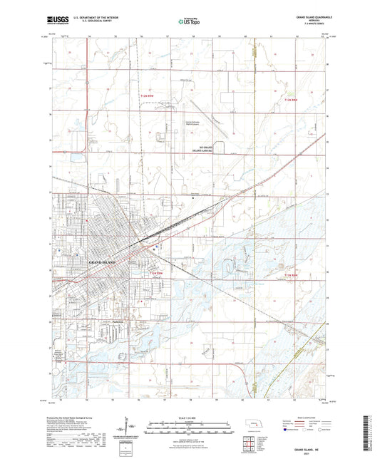 Grand Island Nebraska US Topo Map Image