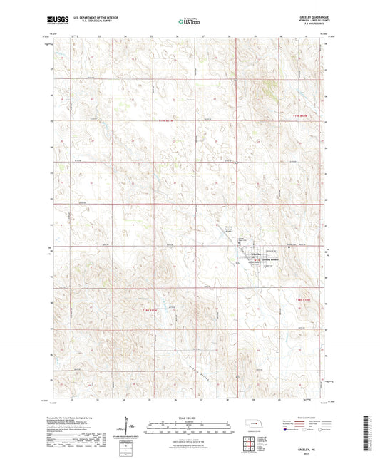Greeley Nebraska US Topo Map Image
