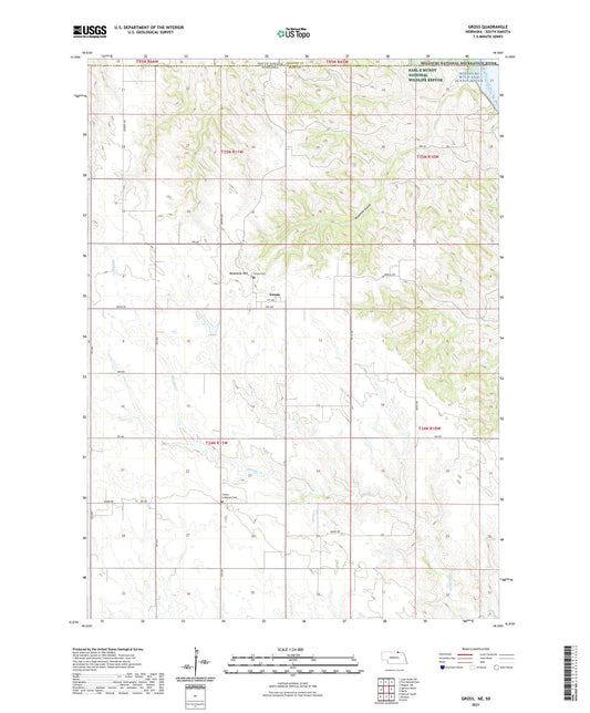 Gross Nebraska US Topo Map Image