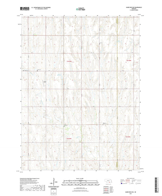 Guide Rock NE Nebraska US Topo Map Image
