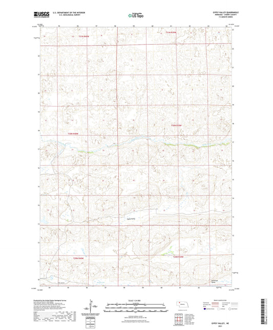 Gypsy Valley Nebraska US Topo Map Image