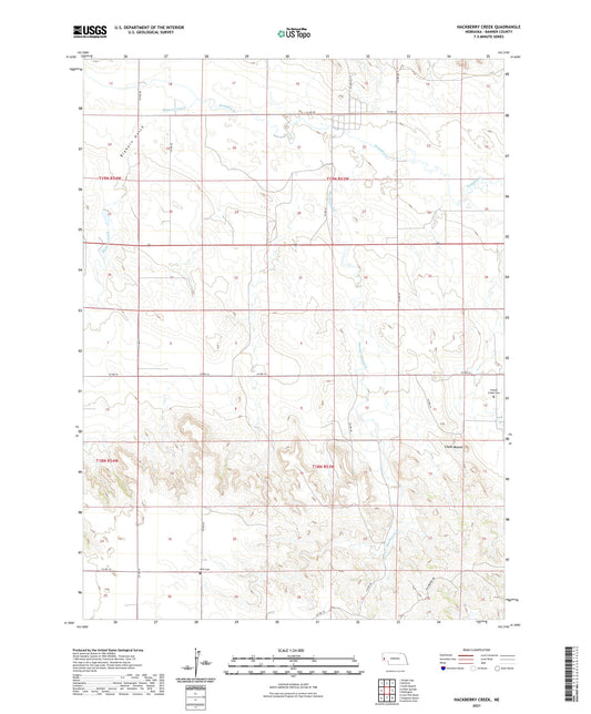 Hackberry Creek Nebraska US Topo Map Image