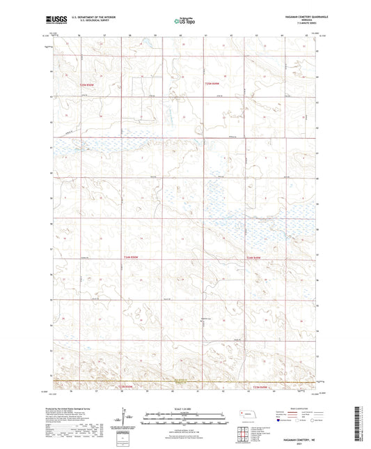 Hagaman Cemetery Nebraska US Topo Map Image