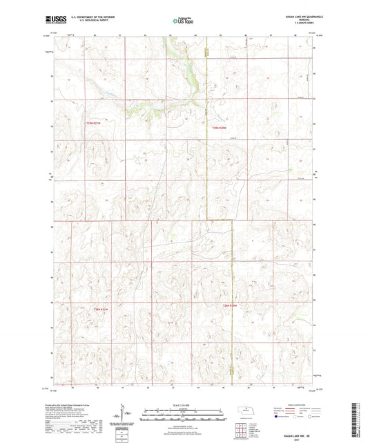 Hagan Lake NW Nebraska US Topo Map Image
