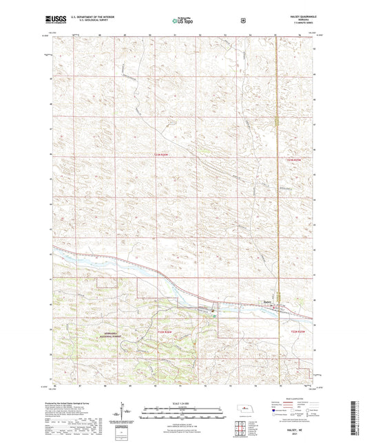 Halsey Nebraska US Topo Map Image