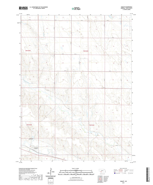 Hamlet Nebraska US Topo Map Image