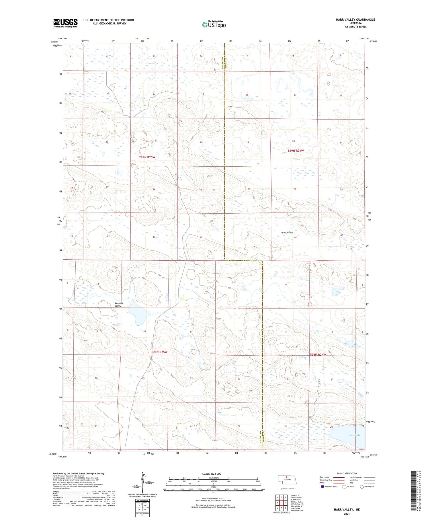 Harr Valley Nebraska US Topo Map Image
