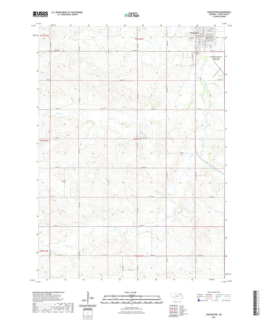 Hartington Nebraska US Topo Map Image