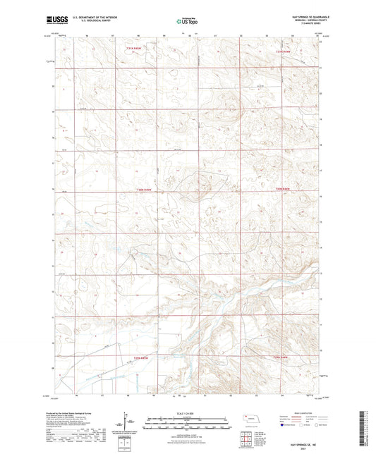 Hay Springs SE Nebraska US Topo Map Image