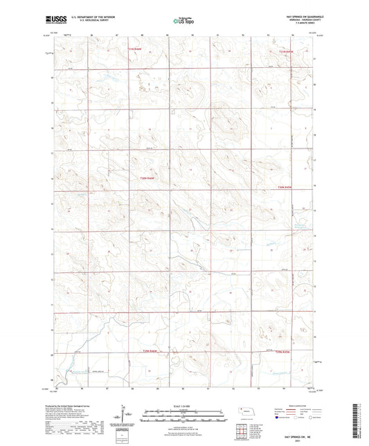 Hay Springs SW Nebraska US Topo Map Image