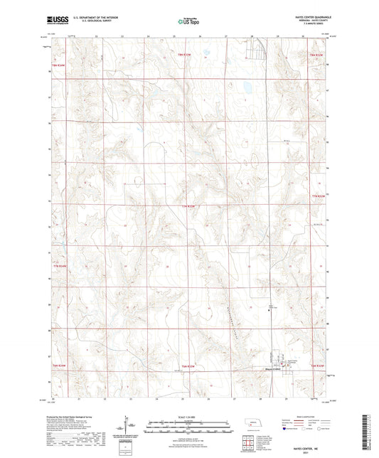 Hayes Center Nebraska US Topo Map Image