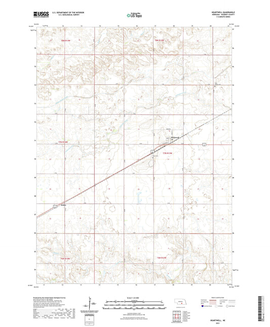 Heartwell Nebraska US Topo Map Image