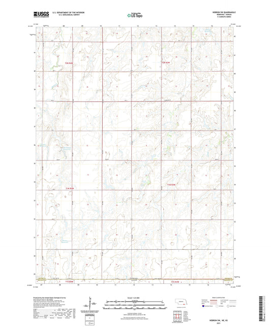 Hebron SW Nebraska US Topo Map Image