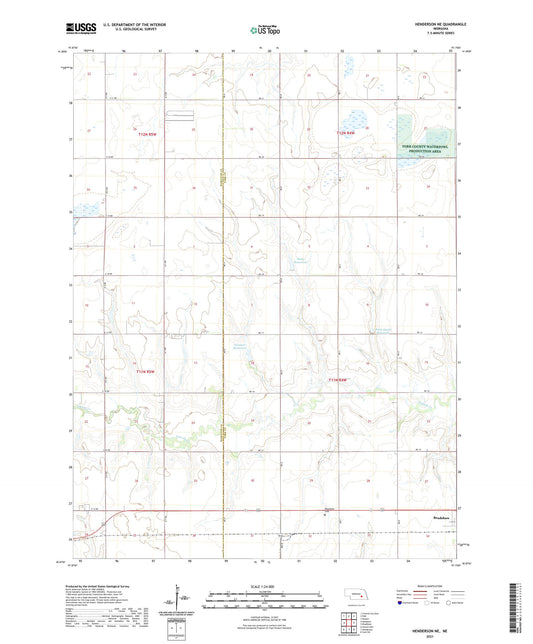 Henderson NE Nebraska US Topo Map Image