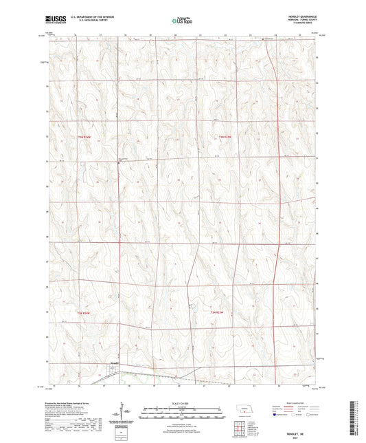 Hendley Nebraska US Topo Map Image