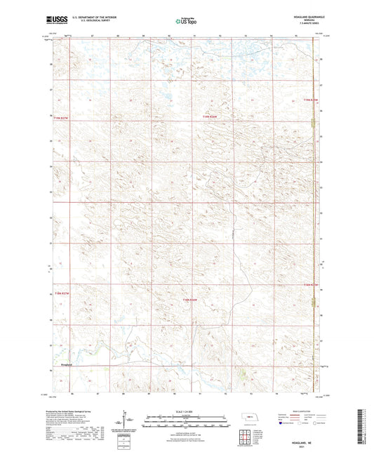 Hoagland Nebraska US Topo Map Image