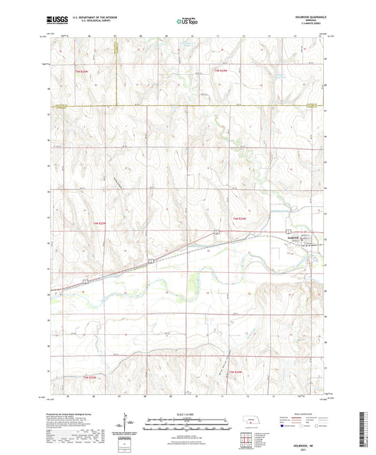 Holbrook Nebraska US Topo Map Image