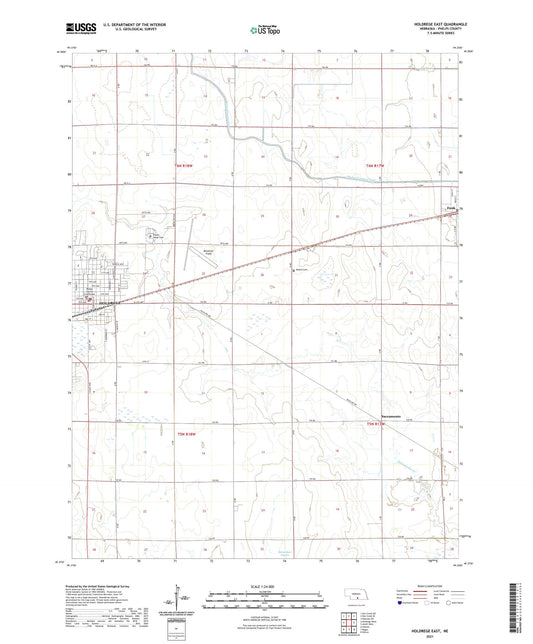 Holdrege East Nebraska US Topo Map Image
