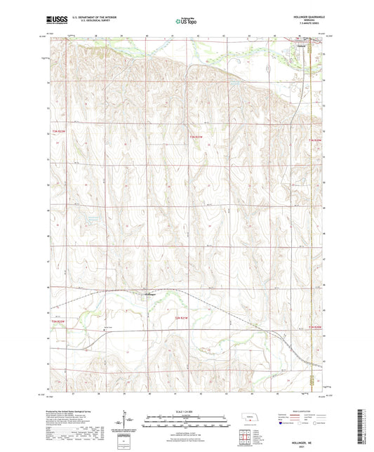 Hollinger Nebraska US Topo Map Image
