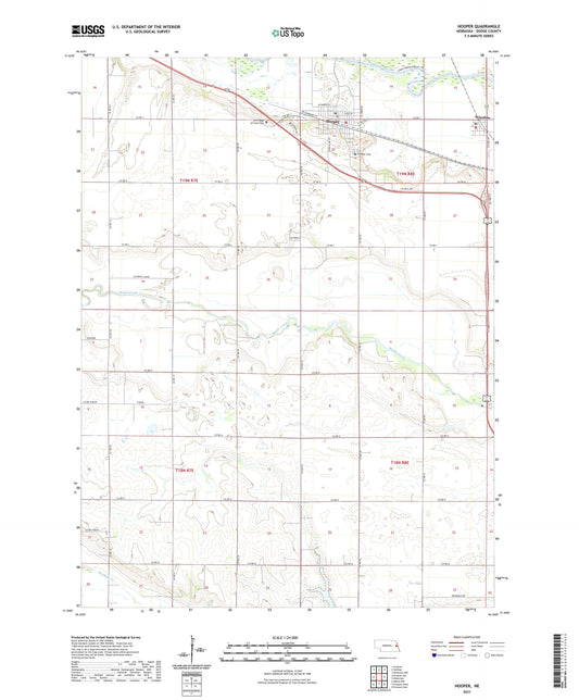 Hooper Nebraska US Topo Map Image