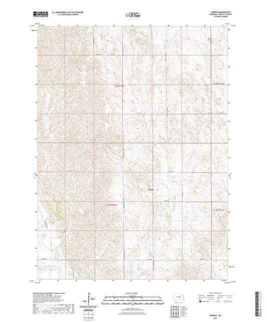Horace Nebraska US Topo Map Image