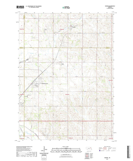 Hoskins Nebraska US Topo Map Image