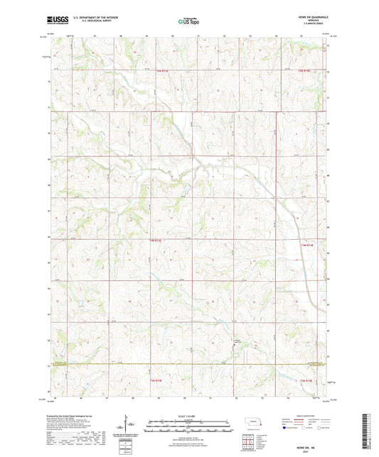 Howe SW Nebraska US Topo Map Image