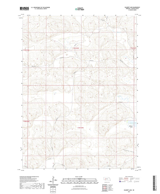 Hulbert Lake Nebraska US Topo Map Image