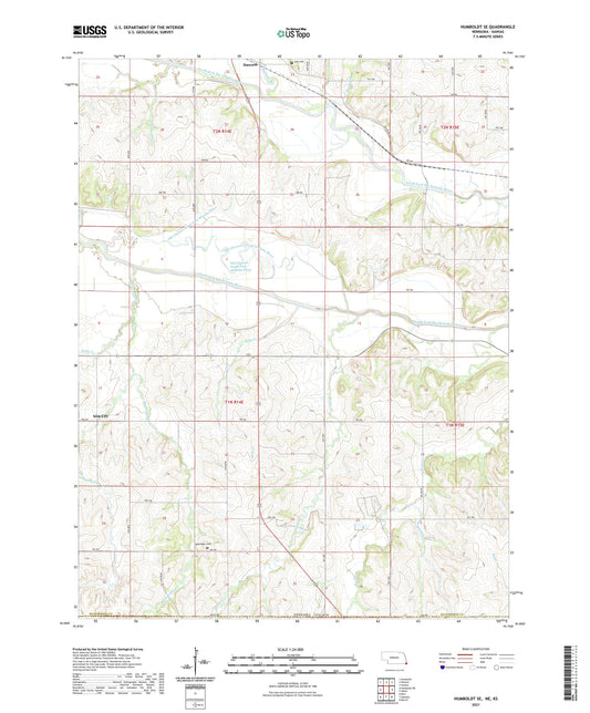 Humboldt SE Nebraska US Topo Map Image