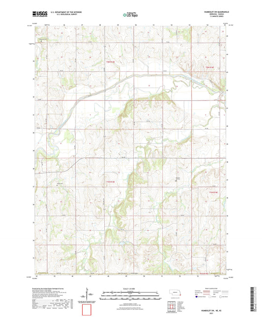 Humboldt SW Nebraska US Topo Map Image