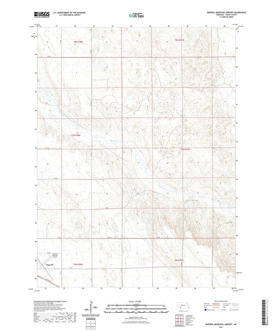 Imperial Municipal Airport Nebraska US Topo Map Image