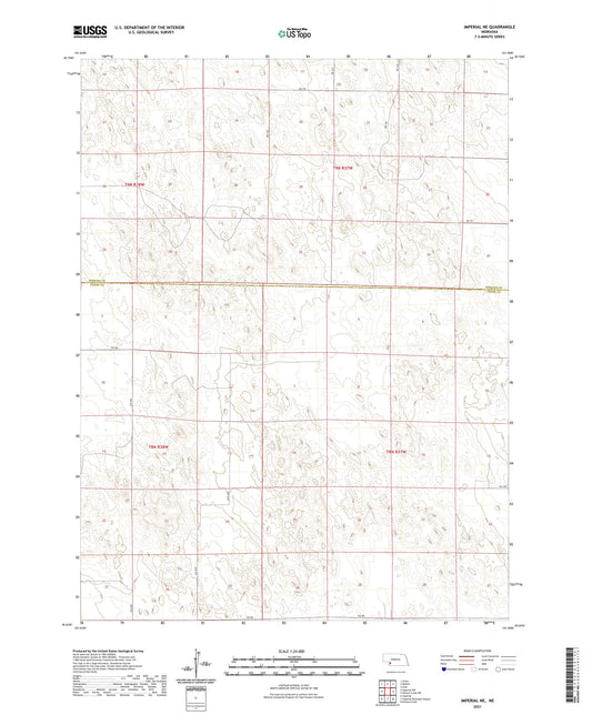 Imperial NE Nebraska US Topo Map Image