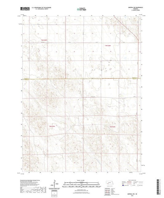 Imperial NW Nebraska US Topo Map Image