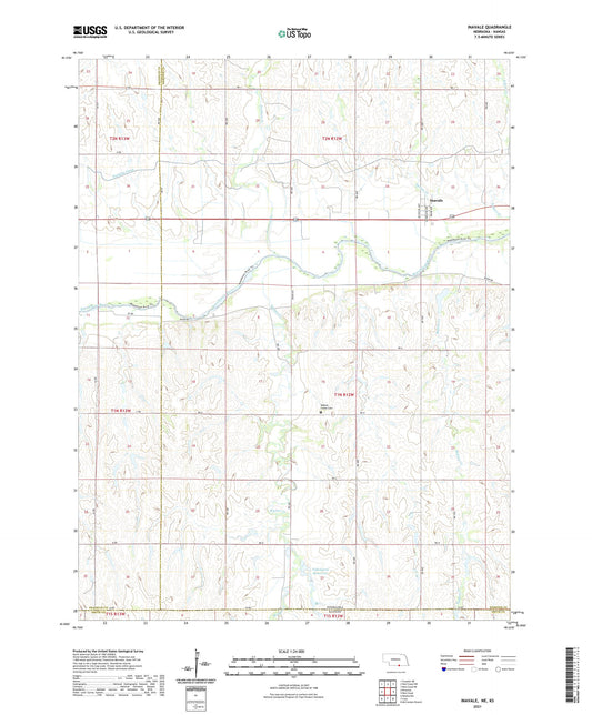 Inavale Nebraska US Topo Map Image